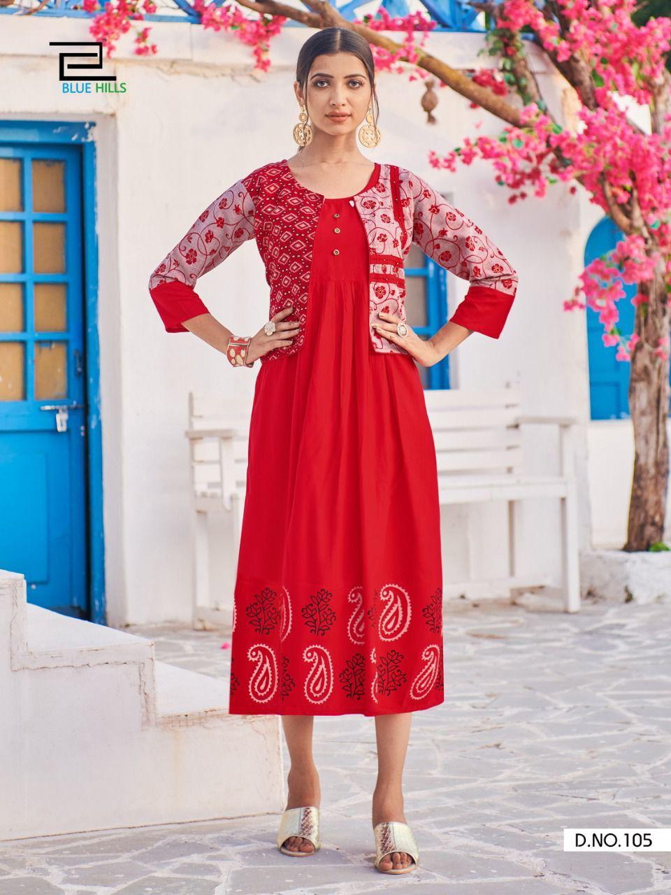 Blue Hills Trend 15 Fancy Wear Designer Printed Kurti Anarkali Collection